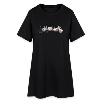Noël blanc - Robe T-shirt Femme - noir - Devant
