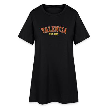 Valence Fondée en 1966 - Robe T-shirt Femme - noir - Devant