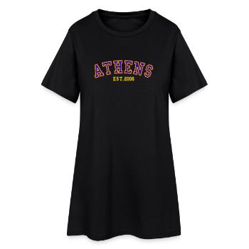 Athènes Fondée en 2006 - Robe T-shirt Femme - noir - Devant