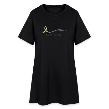 Sensibilisation à l’endométriose Guerrier de l’endo - Robe T-shirt Femme - noir - Devant