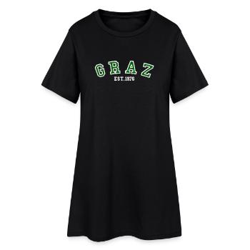 Graz gegründet 1976 - Frauen T-Shirt-Kleid - Schwarz - Vorne