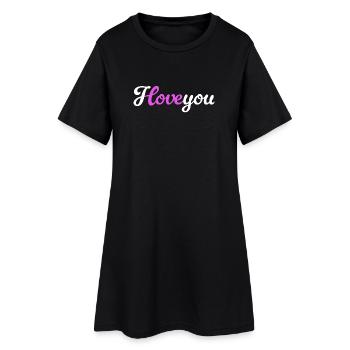 Je t’aime Déclaration d’amour Mariage d’amour - Robe T-shirt Femme - noir - Devant