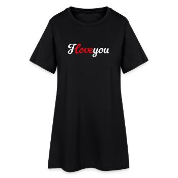 Je t’aime. Mariage en mariage avec amour. Demande en mariage - Robe T-shirt Femme - noir - Devant
