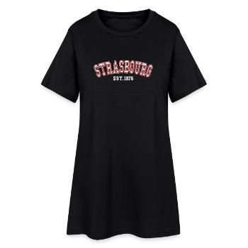 Strasbourg Est. 1976 - Women’s T-Shirt Dress - black - Front