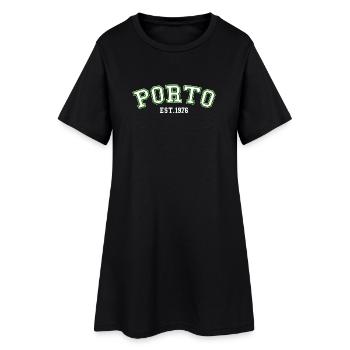 Porto Fondé en 1976 - Robe T-shirt Femme - noir - Devant