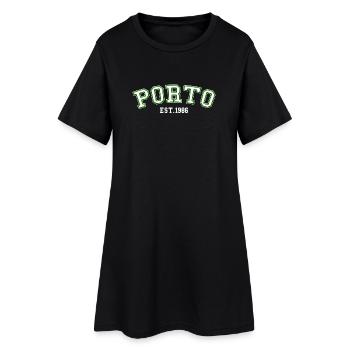 Porto Fondé en 1986 - Robe T-shirt Femme - noir - Devant