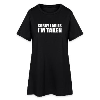 Désolé mesdames, je suis en train de prendre Typographie audacieuse - Robe T-shirt Femme - noir - Devant