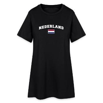 Holland Shirt - Frauen T-Shirt-Kleid - Schwarz - Vorne