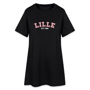 Lille Fondée en 1986 - Robe T-shirt Femme - noir - Devant