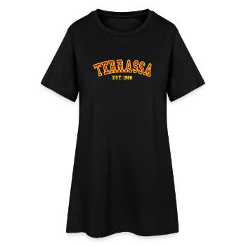 Terrassa fondée en 1986 - Robe T-shirt Femme - noir - Devant