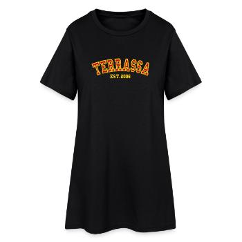 Terrassa Est. 2006 - Women’s T-Shirt Dress - black - Front
