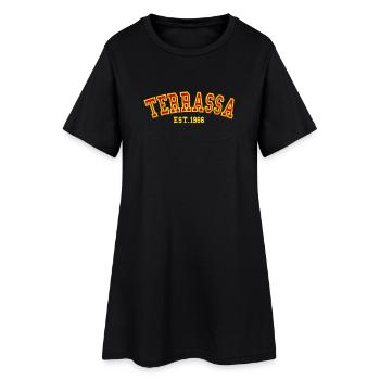 Terrassa fondée en 1966 - Robe T-shirt Femme - noir - Devant