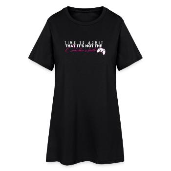 T-shirt de faute de joueur de la manette - Robe T-shirt Femme - noir - Devant