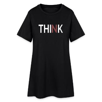 Think Minimalist, clean design - Women’s T-Shirt Dress - black - Front