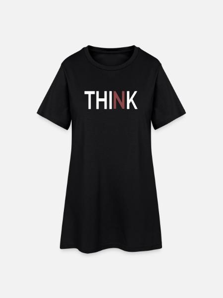 Pensez minimaliste et design épuré - Robe T-shirt Femme - noir