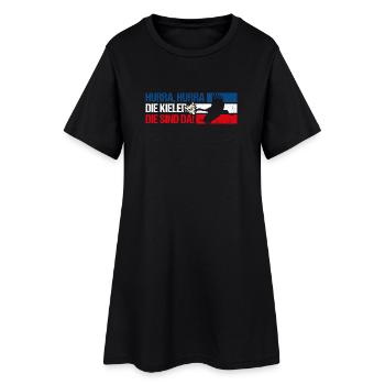 Kiel Fußball - Frauen T-Shirt-Kleid - Schwarz - Vorne