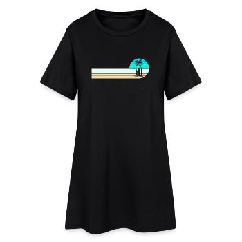 Horizon de la plage - Robe T-shirt Femme - noir - Devant