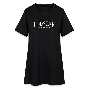 Podstar, podcasteur 5 étoiles - Robe T-shirt Femme - noir - Devant