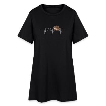 Hérisson - Robe T-shirt Femme - noir - Devant