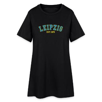 Leipzig Est. 1975 - Women’s T-Shirt Dress - black - Front