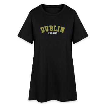 Cité de Dublin 1985 - Robe T-shirt Femme - noir - Devant