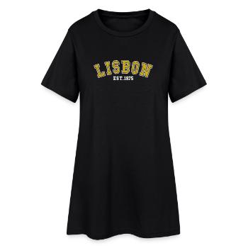 Établissement de Lisbonne 1975 - Robe T-shirt Femme - noir - Devant
