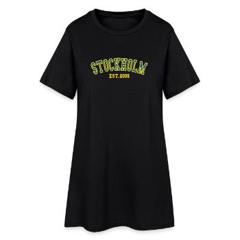 Stockholm Fondée en 2006 - Robe T-shirt Femme - noir - Devant