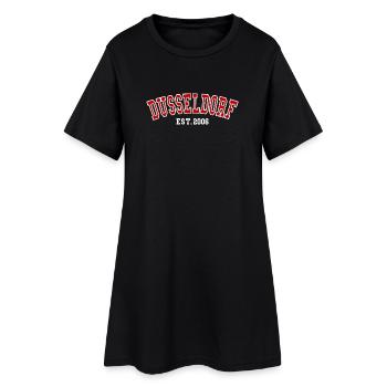 Düsseldorf Fondée en 2006 - Robe T-shirt Femme - noir - Devant