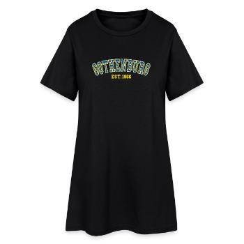 Göteborg gegründet 1966 - Frauen T-Shirt-Kleid - Schwarz - Vorne