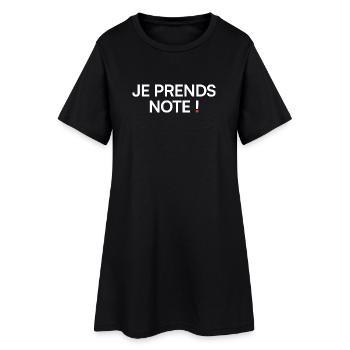 Ich nehme das Humor-Meeting-Büro zur Kenntnis - Frauen T-Shirt-Kleid - Schwarz - Vorne