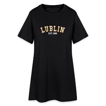 Lublin Fondée en 1986 - Robe T-shirt Femme - noir - Devant