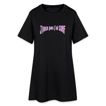 J’peux pas j’ai Surf - Robe T-shirt Femme - noir - Devant