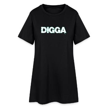 Danois - Robe T-shirt Femme - noir - Devant