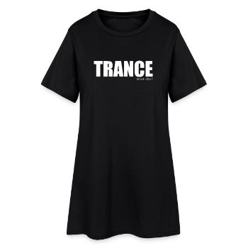 Trance - what else? - Frauen T-Shirt-Kleid - Schwarz - Vorne