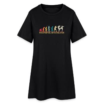 Mixed Martial Arts Evolution Design - Frauen T-Shirt-Kleid - Schwarz - Vorne