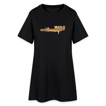 Touche de couleur Mailo - Robe T-shirt Femme - noir - Devant