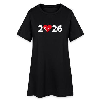 J’aime la Turquie 2026, vacances en Turquie 2026 - Robe T-shirt Femme - noir - Devant