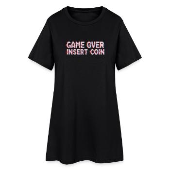 Arcade rétro jouant à Pixel Glitch - Robe T-shirt Femme - noir - Devant