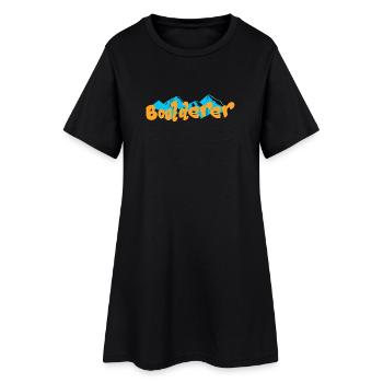 Bouldern Boulderer - Frauen T-Shirt-Kleid - Schwarz - Vorne