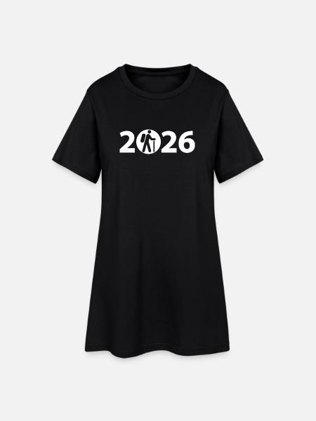 Randonnée 2026, Camino, Pèlerinage, Chemin de Saint-Jacques - Robe T-shirt Femme - noir