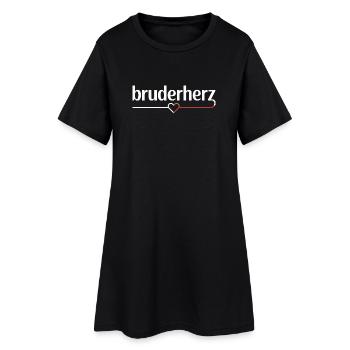 Bruderherz Brüder Großer Bro Spruch Kleiner Bruder - Frauen T-Shirt-Kleid - Schwarz - Vorne