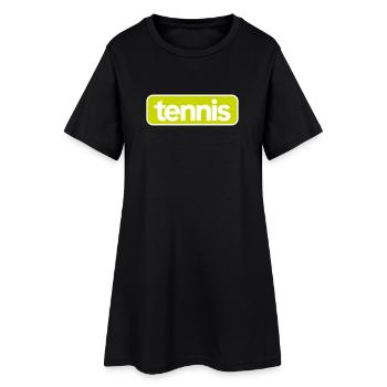Tennis Bold Sportbekleidung - Frauen T-Shirt-Kleid - Schwarz - Vorne