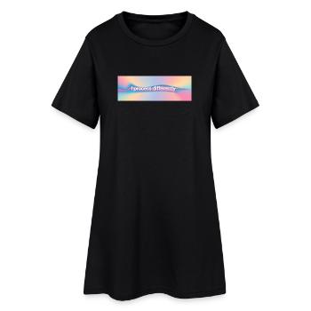 I process differently - Women’s T-Shirt Dress - black - Front