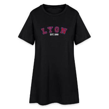 Lyon fondée en 1966 - Robe T-shirt Femme - noir - Devant