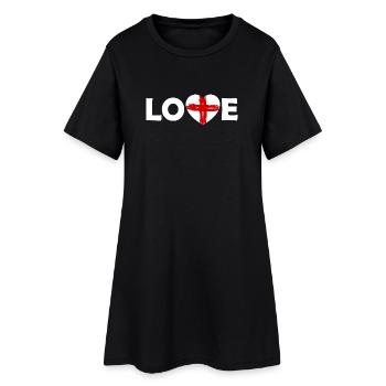 Love mit rotem Kreuz-Herz England - Women’s T-Shirt Dress - black - Front