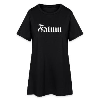 Gotische Falum-Kalligraphie-Tattoos - Frauen T-Shirt-Kleid - Schwarz - Vorne