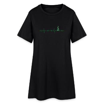 Arbre de Noël Pulsation Oeuvre - Robe T-shirt Femme - noir - Devant