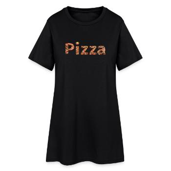 Love Pizza - Women’s T-Shirt Dress - black - Front