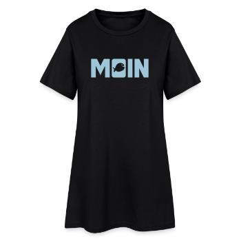 Moin Fisch Ostfriesland Nordsee Fischkopf nordisch - Frauen T-Shirt-Kleid - Schwarz - Vorne