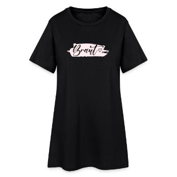 Braut -Team Braut-Herz! Personalisierbar - Frauen T-Shirt-Kleid - Schwarz - Vorne